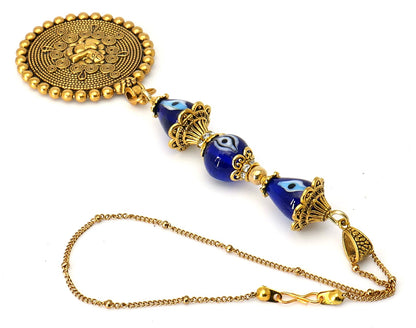 Ganesha | Evil Eye Protection | Car Rearview Mirror Ornament | Good Luck | Happiness | Good Fortune | Success | Prosperity | Spirituality