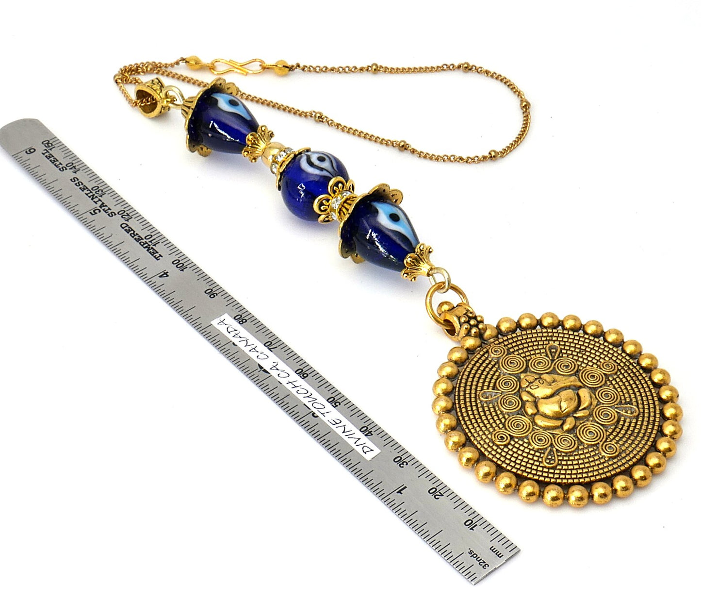 Ganesha | Evil Eye Protection | Car Rearview Mirror Ornament | Good Luck | Happiness | Good Fortune | Success | Prosperity | Spirituality