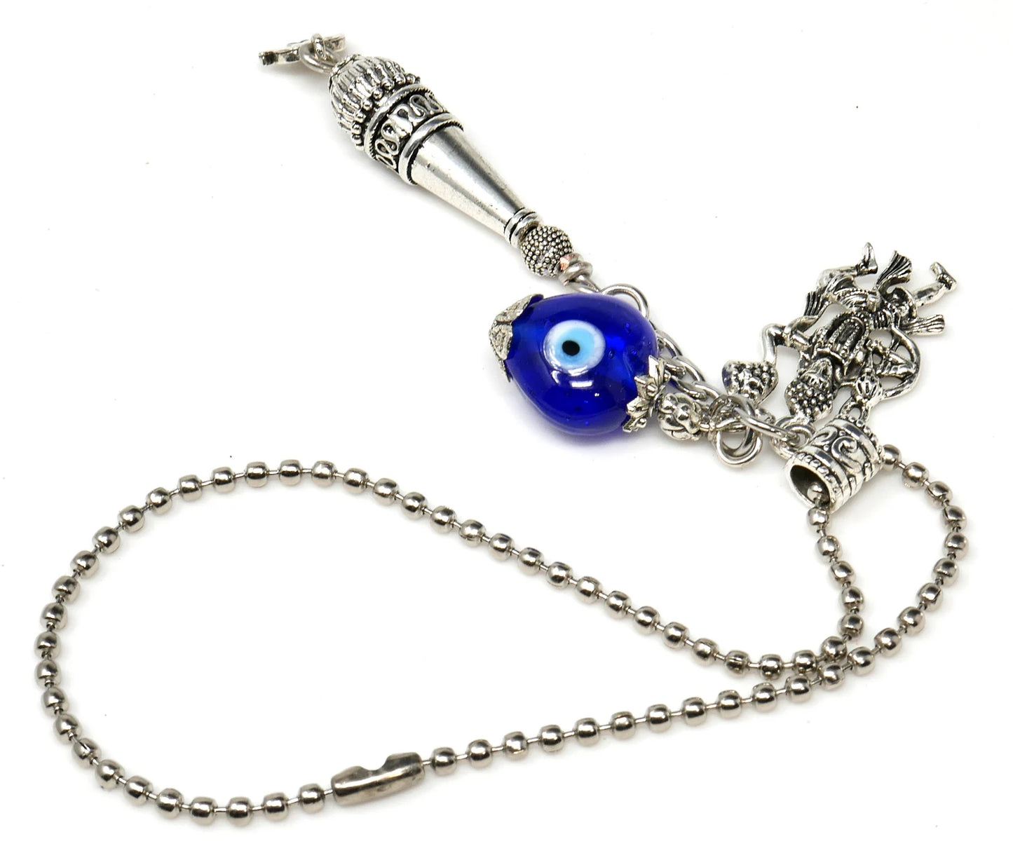 Lord Hanuman ji and Gada Charm & Evil Eye Protection Hanging for Home/Car/Office/Business