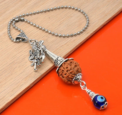 Evil eye Protection Lord Hanumanji Kavach-Indian Protection & Strength KeyRing/Hanging for Home/Car/Office/Business-Hindu Spiritual Gift
