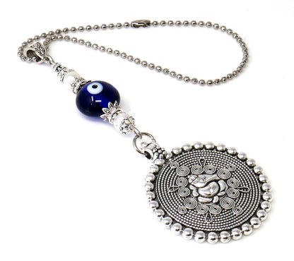 Ganesha | Evil Eye Protection | Car Rear Mirror Spiritual Jewellery Ornament | Good Luck | Happiness | Good Fortune | Success | Prosperity