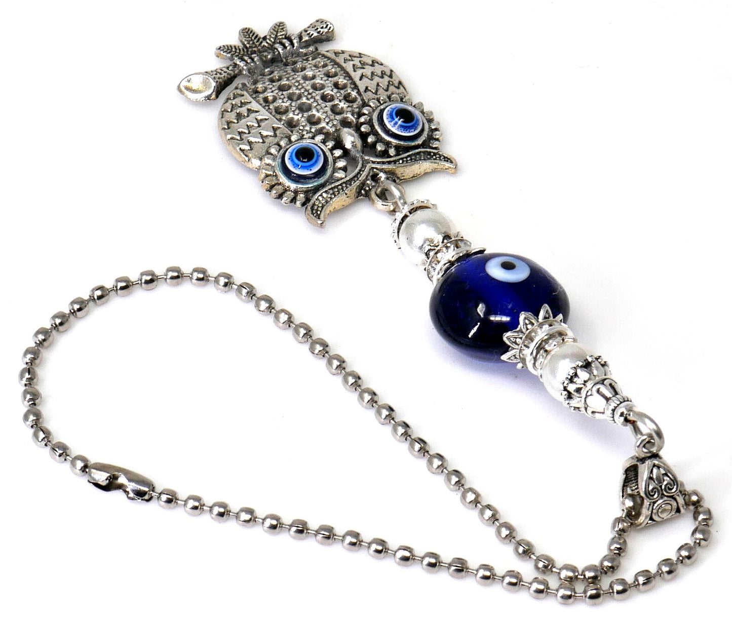 Owl | Evil Eye Protection | Antique Silver/Gold Plated Option | Car Ornament | Good Luck | Positive Vibes | Intuition Power | Inner Wisdom