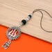 Mahadev Trishul & Shiva Locket Charms Car Hanging, Shiva Trishul Evil Eye Protection Black Evil Eye Protection Natural Black Beads Hanging