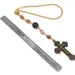 Holy Cross Pendant | Natural Stone Beads | Antique Silver Plated | Car Rearview Mirror Ornament | Blessings & Peace | Faith | Hope