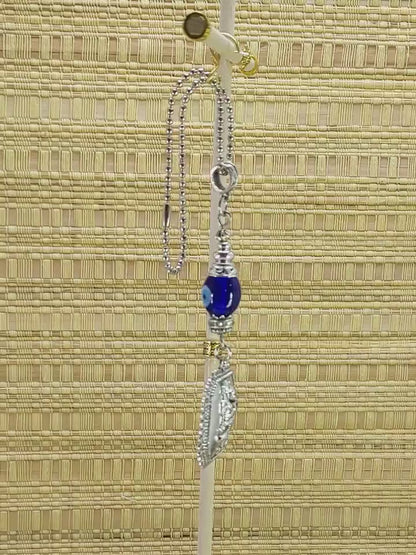 Lord Ganesha Evil Eye Protection Hanging for Buri Nazar/Buri Drishti for Home/Car/Office/Business-Car Rear View Mirror Hanging Charm