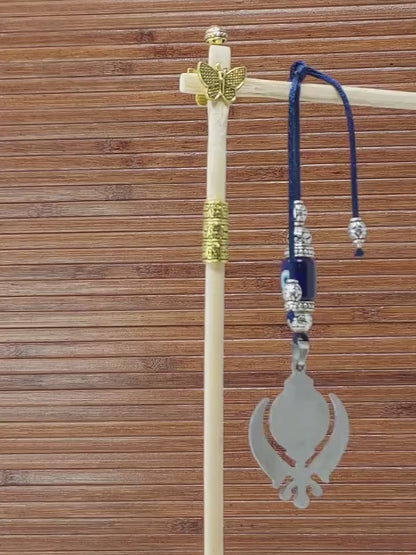 Khanda | Sikh Khanda Sahib | Evil Eye Protection Khanda Hanging | Car Rearview Mirror Ornament Hanging | Sikh Faith Namaste Gift