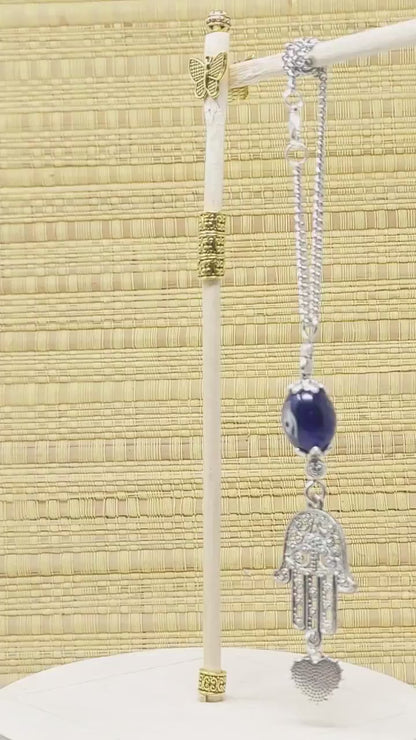 Evil Eye, Hamsa Hand Pendant Evil Eye Protection Car Rear View Mirror Hanging, Hamsa Hand Jewerely, Good Luck Car Decor, Travel Safe Gift