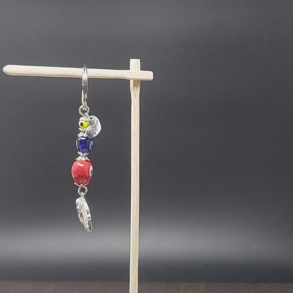 Evil Eye Protection, Silver Lucky Elephant Charms Key Ring-Elephant Key Chain for Good Luck and Fortune Prosperity Success Mental Strength