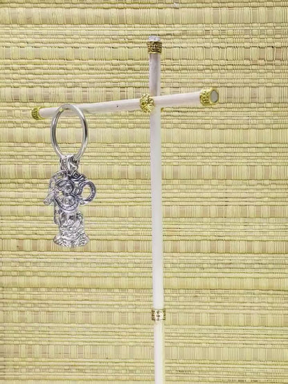 Buddha Keychain with Hamsa Hand & Om Charm, Spiritual and Protective Key Chain with Evil Eye Bead, Hamsa Hand Evil Eye Protection Accessors